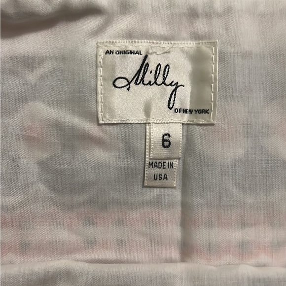 Like new Milly Embroidered Cotton Mini Skirt Sz. 6 - Picture 2 of 3